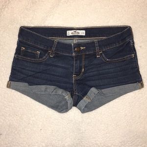Hollister dark wash jean shorts